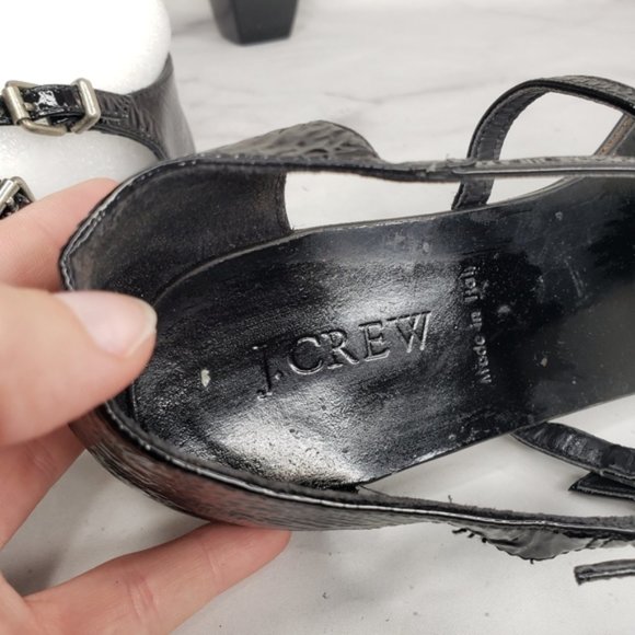 J. Crew black strappy patent sandals - Picture 5 of 5